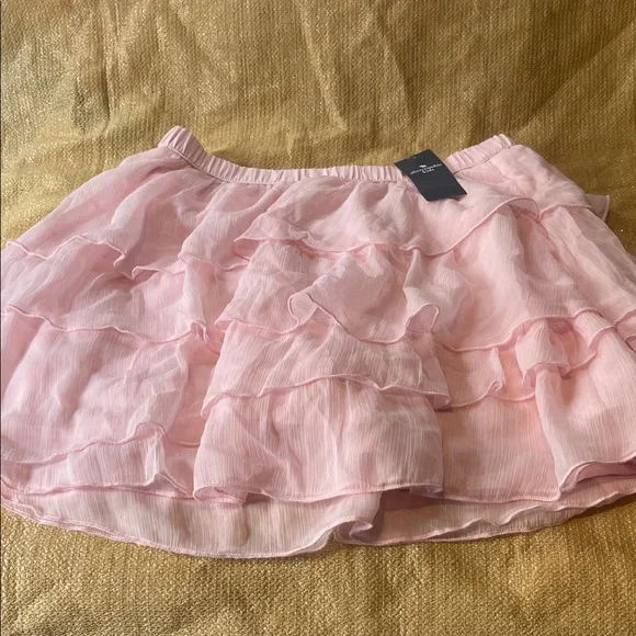 Abercrombie Kids Light Pink Ruffled Mini Skirt - Picture 1 of 4